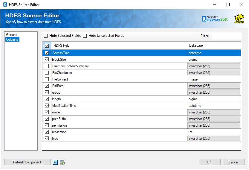 HDFS Source Editor